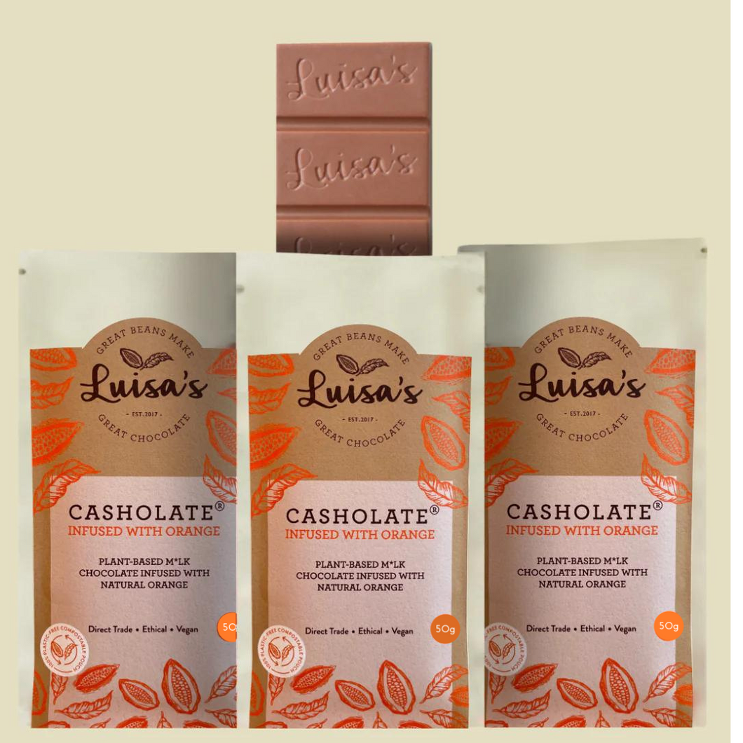 Casholate M*lk Chocolate Infused with Orange | Vegan & Plant-based 50G
